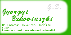 gyorgyi bukovinszki business card